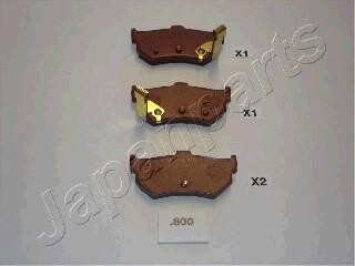 Комплект тормозных колодок, дисковый механизм JAPANPARTS PP-800AF