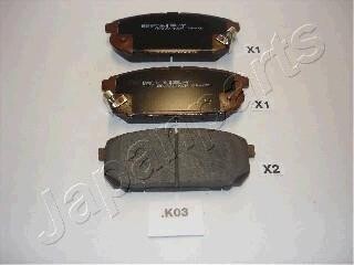 Комплект тормозных колодок, дисковый механизм JAPANPARTS PP-K03AF
