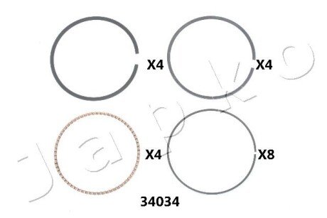 Поршневое кольцо JAPKO 434034J