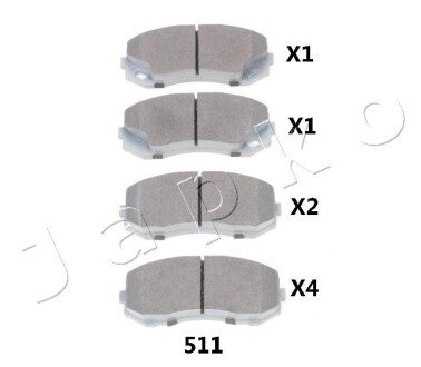 Гальмівні колодки (набір) JAPKO 50511