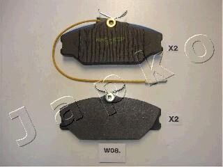 Комплект гальмівних колодок, дискове гальмо JAPKO 50W08 (фото 1)