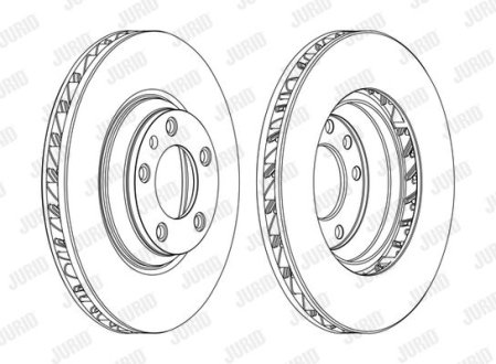 Диск гальмівний Q7 TOUAREG lewa !. Jurid 562360JC1 (фото 1)