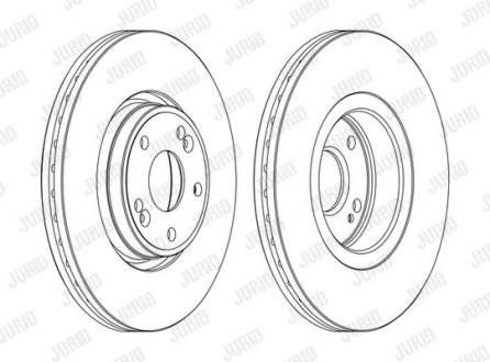 Диск гальмівний LAGUNA II ! 300mm 5otw Jurid 562381JC1 (фото 1)
