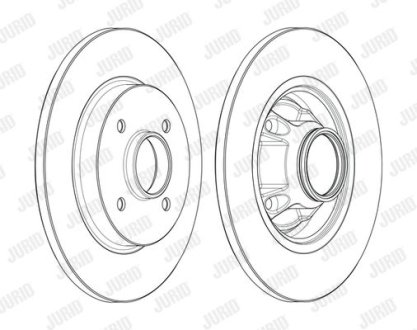 Диск гальмівнийtyі PSA z іoїyskiem i pierњcieniem ABS Jurid 562611J1