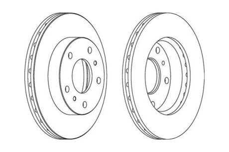 NISSAN Диск гальмівний передн. SERENA 1.6, 2.0, 2.3 91-, VANETTE CARGO 1.6, 2.0, 2.3 94- Jurid 563077JC