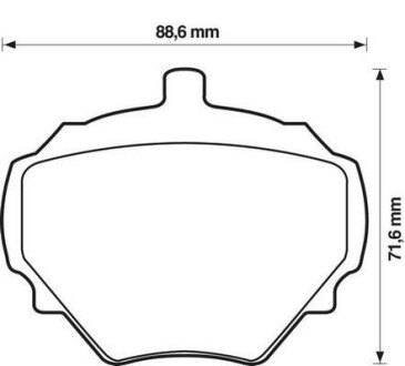 Комплект тормозных колодок, дисковый механизм Jurid 571803J (фото 1)