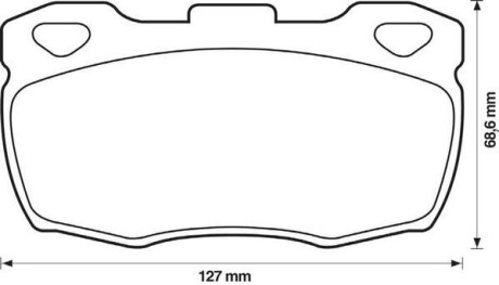 Комплект тормозных колодок, дисковый механизм Jurid 571827J (фото 1)