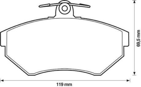 Комплект тормозных колодок, дисковый механизм Jurid 571955J (фото 1)