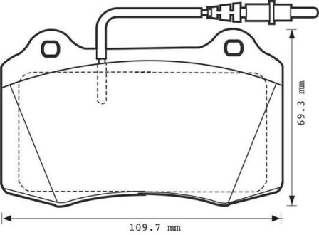 Гальмівні колодки, дискове гальмо (набір) Jurid 571999J