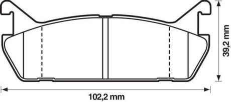 Гальмівні колодки, дискове гальмо (набір) Jurid 572163J