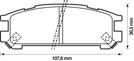 Гальмівні колодки, дискове гальмо (набір) Jurid 572197J