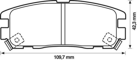 Комплект тормозных колодок, дисковый механизм Jurid 572221J (фото 1)