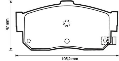 Комплект тормозных колодок, дисковый механизм Jurid 572376J