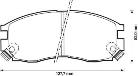 Гальмівні колодки, дискове гальмо (набір) Jurid 572381J