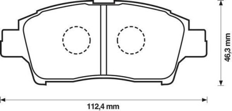 Комплект тормозных колодок, дисковый механизм Jurid 572404J (фото 1)