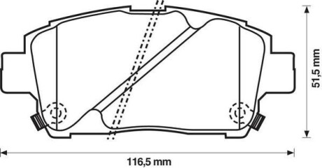 Комплект тормозных колодок, дисковый механизм Jurid 572405J