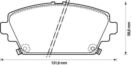 Гальмівні колодки, дискове гальмо (набір) Jurid 572429J