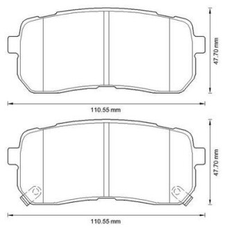 Гальмівні колодки, дискове гальмо (набір) Jurid 572596J