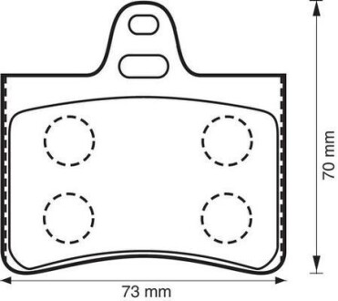 Комплект тормозных колодок, дисковый механизм Jurid 573028J (фото 1)