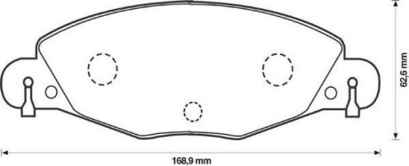 Комплект тормозных колодок, дисковый механизм Jurid 573029J (фото 1)