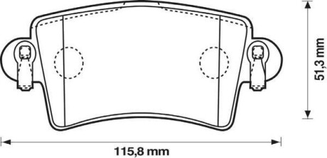 Гальмівні колодки, дискове гальмо (набір) Jurid 573055J