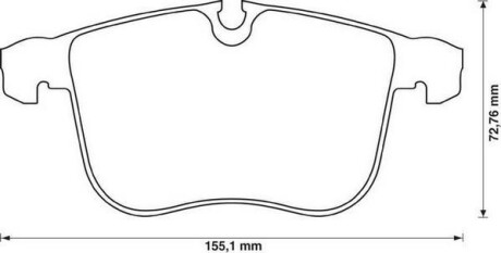 Гальмівні колодки, дискове гальмо (набір) Jurid 573090J