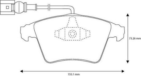 Гальмівні колодки, дискове гальмо (набір) Jurid 573159J