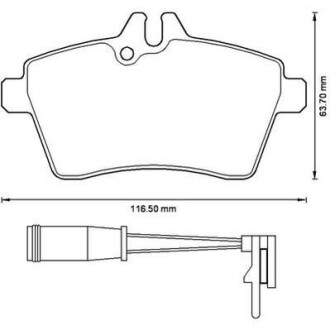 Комплект тормозных колодок, дисковый механизм Jurid 573265J (фото 1)