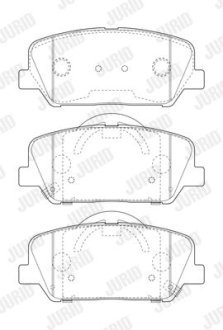 Гальмівні колодки, дискове гальмо (набір) Jurid 573407J