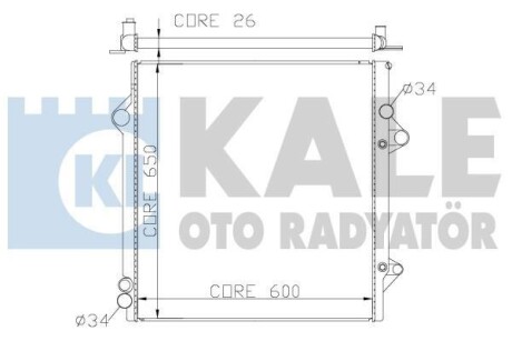 Радиатор охлаждения Toyota Fj Cruiser, Land Cruiser Radiator OTO RADYATOR Kale 342180