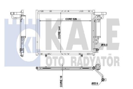 FORD Радіатор кондиціонера (конденсатор) B-MAX 1.5 TDCi 12-, FIESTA VI 08- Kale 342520