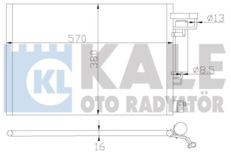 Радиатор кондиционера Ford Fiesta VI Condenser OTO RADYATOR Kale 342870