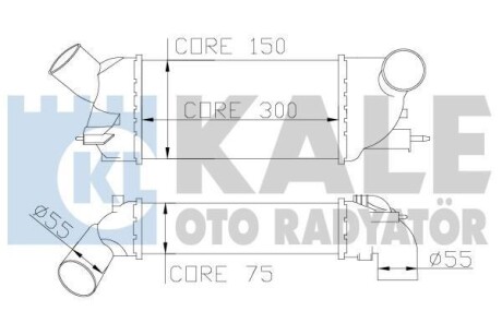 Интеркулер Citroen C5 Iii - Peugeot 407, 407 Sw Intercooler OTO RADYATOR Kale 343900 (фото 1)