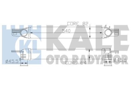 Интеркулер Citroen Nemo (09-) OTO RADYATOR Kale 344300