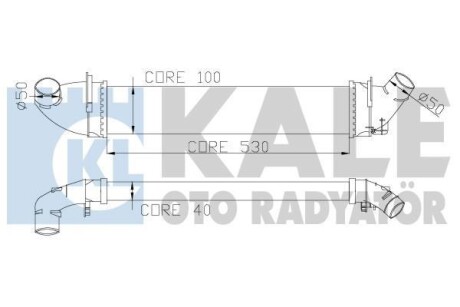 Интеркулер Dacia Logan - Renault Logan I, Logan Express Intercooler OTO RADYATOR Kale 345080