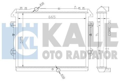 TOYOTA Радиатор охлаждения Fortuner,Hilux VII 2.5/3.0 D-4D 04- Kale 366500