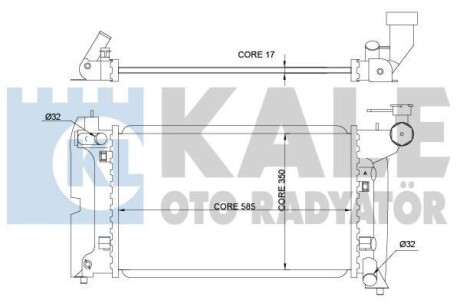 Радиатор охлаждения Toyota Avensis OTO RADYATOR Kale 366900 (фото 1)