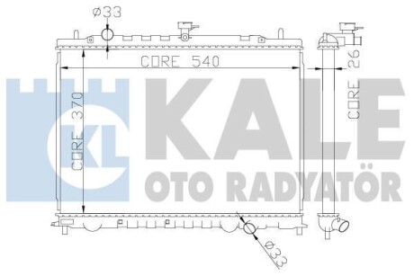 Радиатор охлаждения Kia Rio II OTO RADYATOR Kale 374300