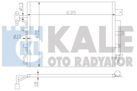 LANDROVER Радіатор кондиціонера (конденсатор) Discovery III, Range Rover Sport 2.7TD 04- Kale 378000