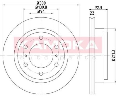 Гальмівний диск KAMOKA 1031011