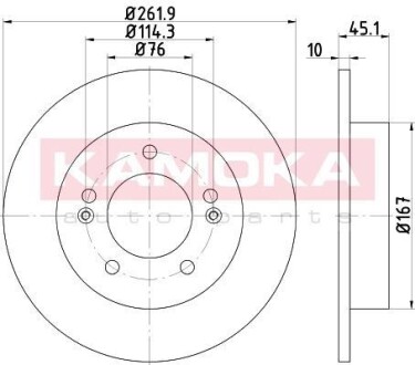 Гальмівний диск KAMOKA 1031092