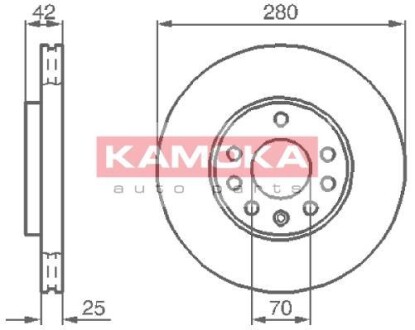 Тормозной диск KAMOKA 1032082