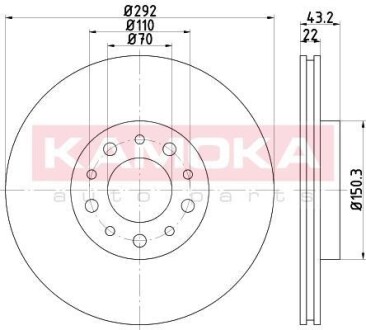 Диск гальмівний KAMOKA 103229