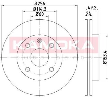 Гальмівний диск KAMOKA 1032514