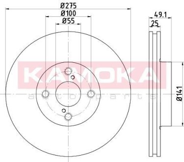 Тормозной диск KAMOKA 103255