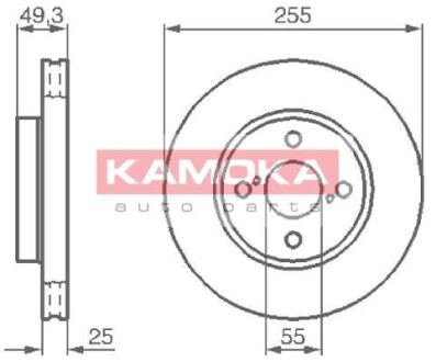 Гальмівний диск KAMOKA 1032588