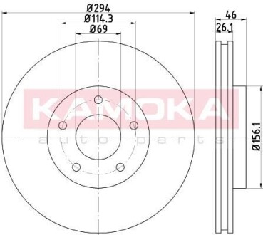 Тормозной диск KAMOKA 103266