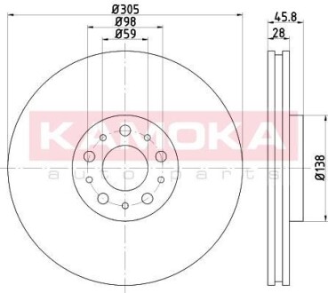 Тормозной диск KAMOKA 103294