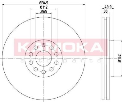 Тормозной диск KAMOKA 1033008