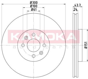 Тормозной диск KAMOKA 1033026